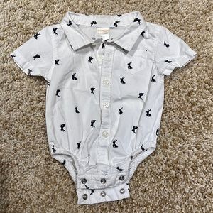 Gymboree Bunny Rabbit short sleeve button down 0-3mo
